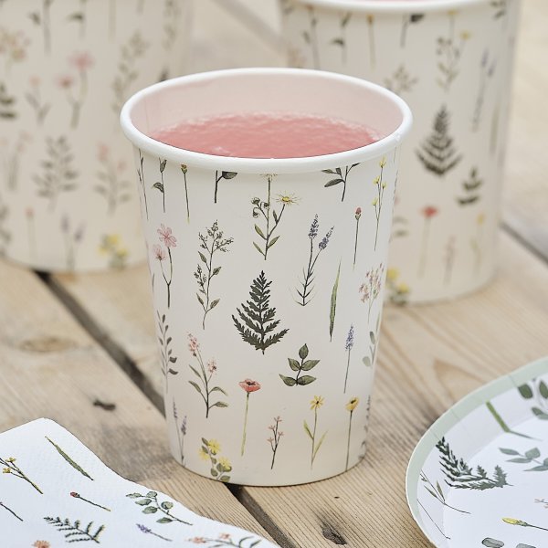 Papirkopper - Blomstermotiv - 8-pakning Papirkopper - Blomstermotiv - 8-pakning
