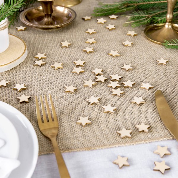 Trekonfetti - Stjerner - Ca. 50 stk. Trekonfetti - Stjerner - Ca. 50 stk.