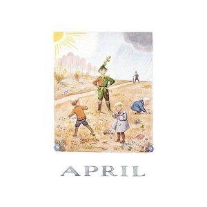 Månedskort - april - Elsa Beskow Månedskort - april - Elsa Beskow