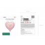 Folieballonghjerte "Baby" - Lys rosa Folieballonghjerte "Baby" - Lys rosa