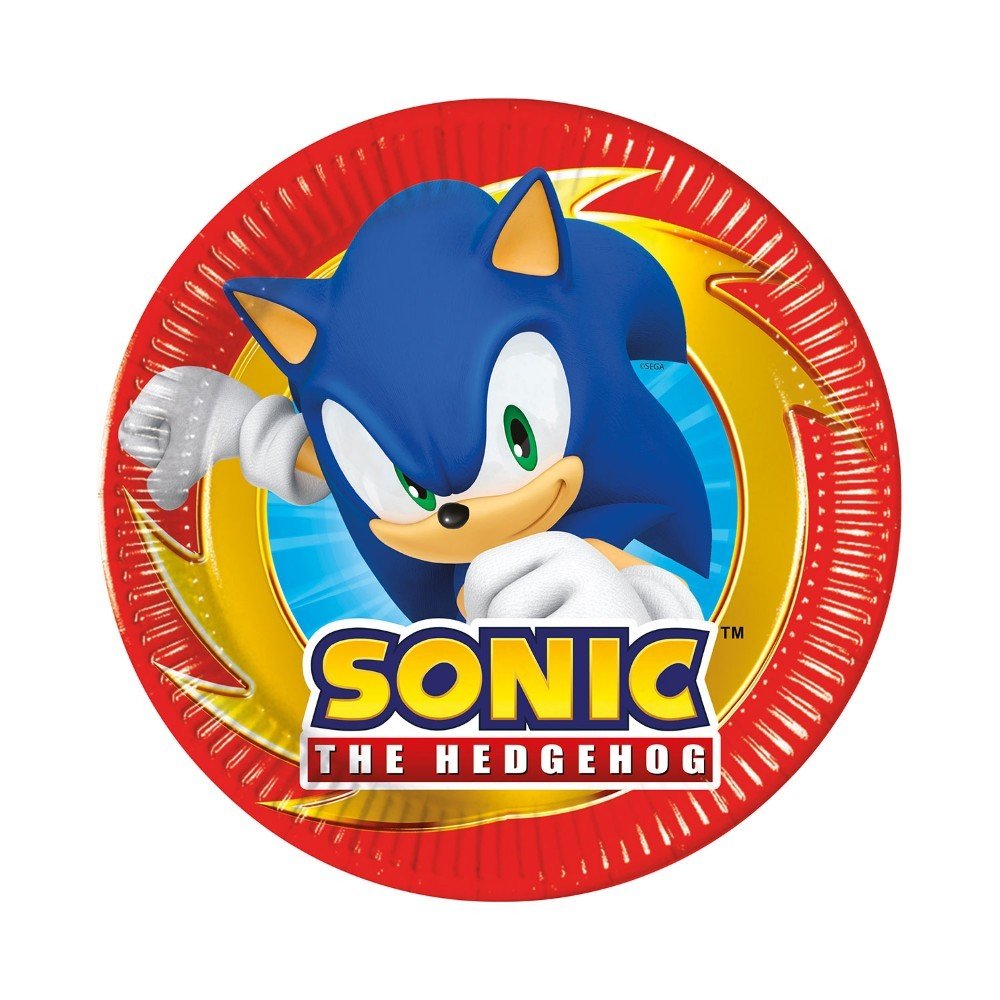 Papptallerkener – Sonic – 20 cm – 8-pakning – Sonic