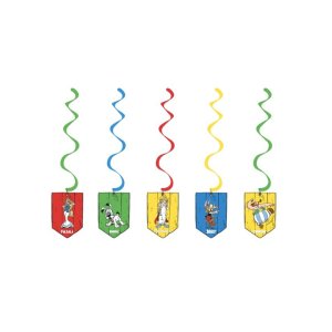 Hengende virvler - Asterix - 5 stk Hengende virvler - Asterix - 5 stk