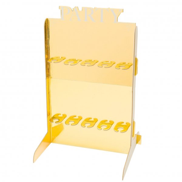 Drikkestativ for 10 glass - Gullfolie