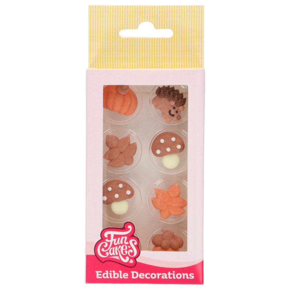 Funcakes – Sukkerpynt – Høsttema – 8 stk – Halloween-baking, Halloween