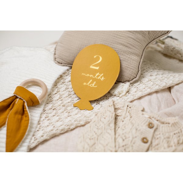 Ballongformede kort for milepæler for babyen Ballongformede kort for milepæler for babyen