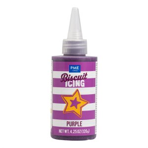 Ferdiglaget glasur/kjeksglasur - lilla - PME - 120g