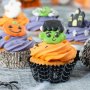 Sukkerdekorasjoner - Sp�kelser, monstre, katt, edderkopp - Halloween - 6 stk