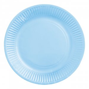 Papirtallerkener - Lyseblå - 18 cm - 8-pakning Papirtallerkener - Lyseblå - 18 cm - 8-pakning