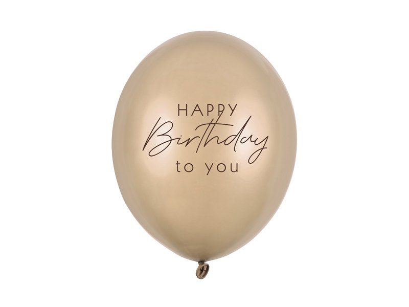 Ballonger Gratulerer med dagen - Metallisk kald gull - 30 cm - Festballonger
