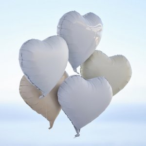 Ballongbukett - Hjerter - Grå/Taupe/Hvit/Kremfarget Ballongbukett - Hjerter - Grå/Taupe/Hvit/Kremfarget