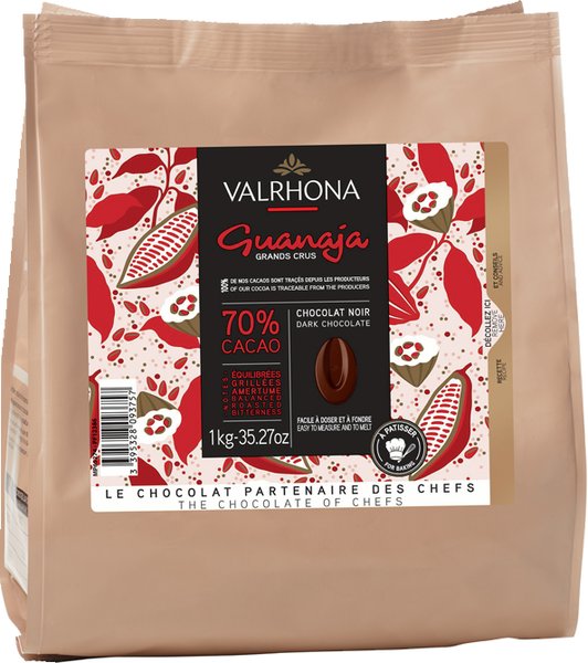 M�rk sjokolade - Guanaja -70% kakao - 1 kg - Valrhona