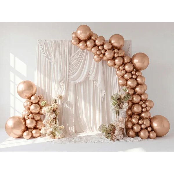 Ballong - Glanset - Rosegull - 100 cm Ballong - Glanset - Rosegull - 100 cm