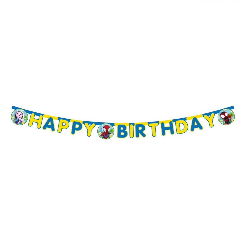 Garland Spidey og hans fantastiske venner 2 meter – Vimpler til fester, Festdekorasjoner