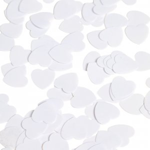 Bordkonfetti - Hvite hjerter - 14 gram Bordkonfetti - Hvite hjerter - 14 gram