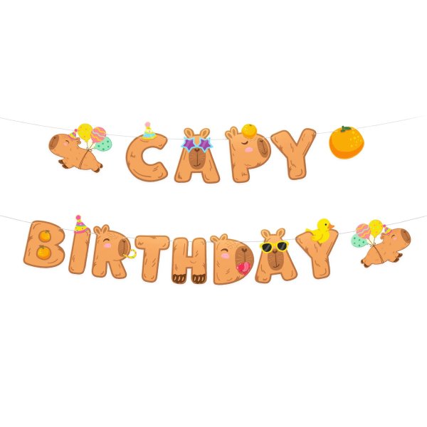 Garland - Capybara - Capy Birthday - 210x18 cm Garland - Capybara - Capy Birthday - 210x18 cm