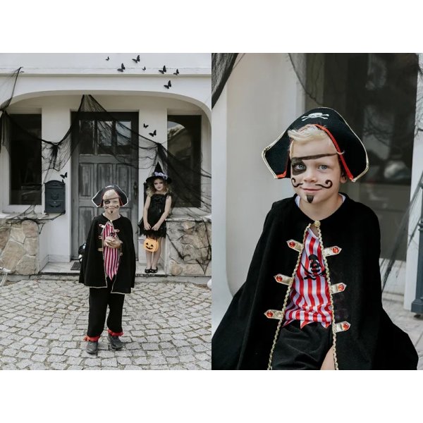 Piratkostyme med kappe - Kostyme - 116-128 cm (5-8 år) Piratkostyme med kappe - Kostyme - 116-128 cm (5-8 år)