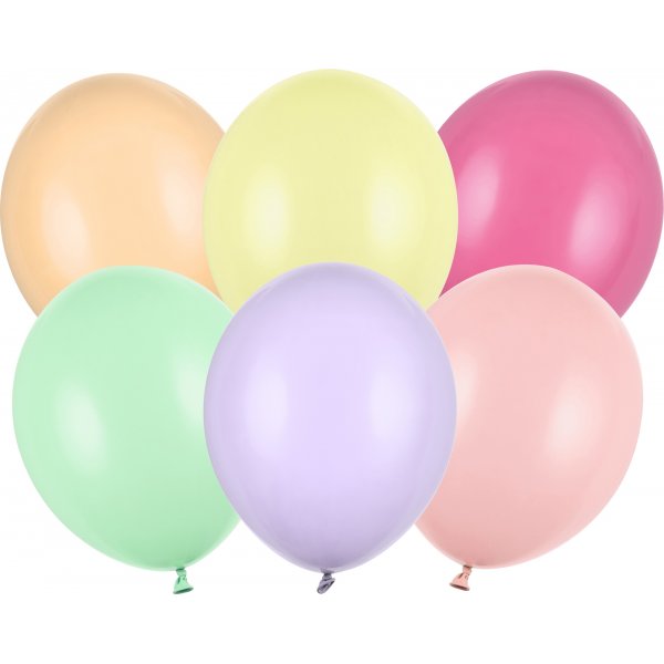 Pastellballonger - Premium 27 cm - Pastellmiks Matt - 50-pakning Pastellballonger - Premium 27 cm - Pastellmiks Matt - 50-pakning