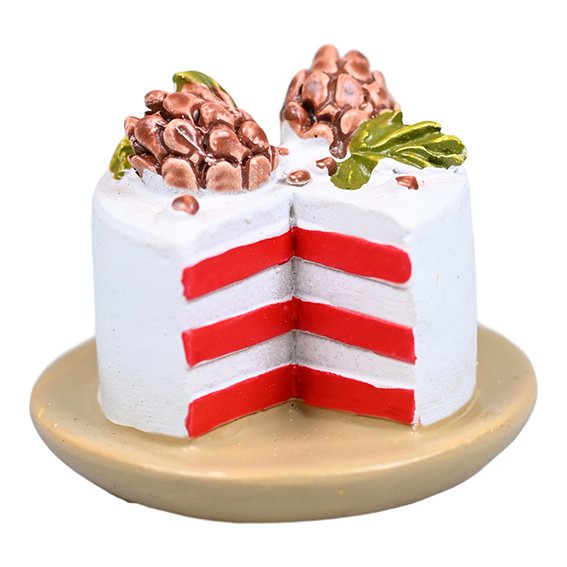 Julenissetilbehør - Kake - Hvit/Rød Julenissetilbehør - Kake - Hvit/Rød