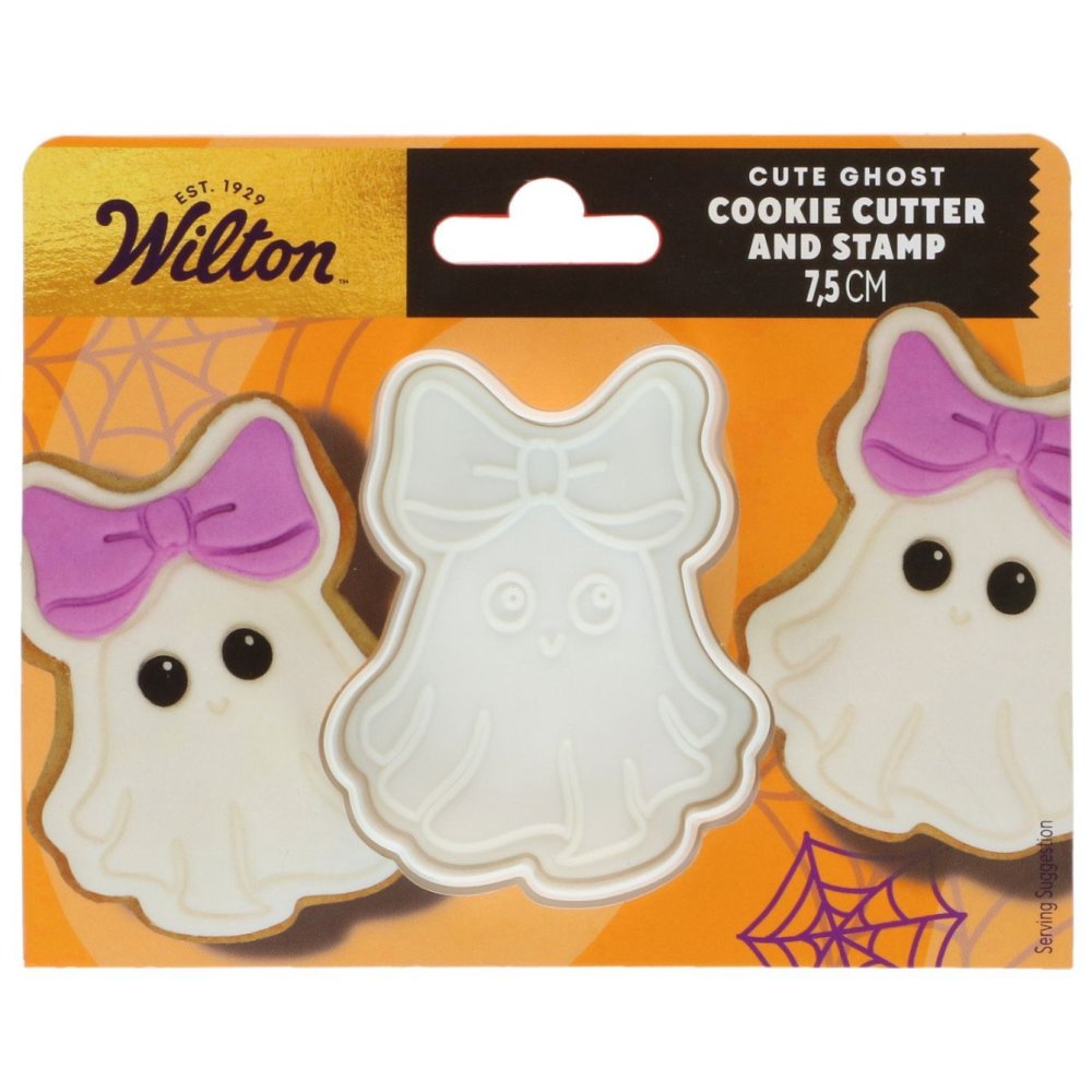 Kakeutstikker – Søtt spøkelse – 7,5 cm – Halloween-baking, Halloween