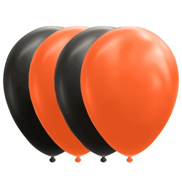 Ballonger - Halloween - Svart/Oransje - 10-pakning Ballonger - Halloween - Svart/Oransje - 10-pakning