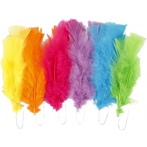 Dun - blandede farger - L: 11-17 cm - 18x3 stk