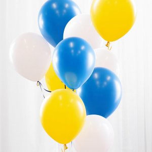 Ballongbukett - Sett - Bl/Gul