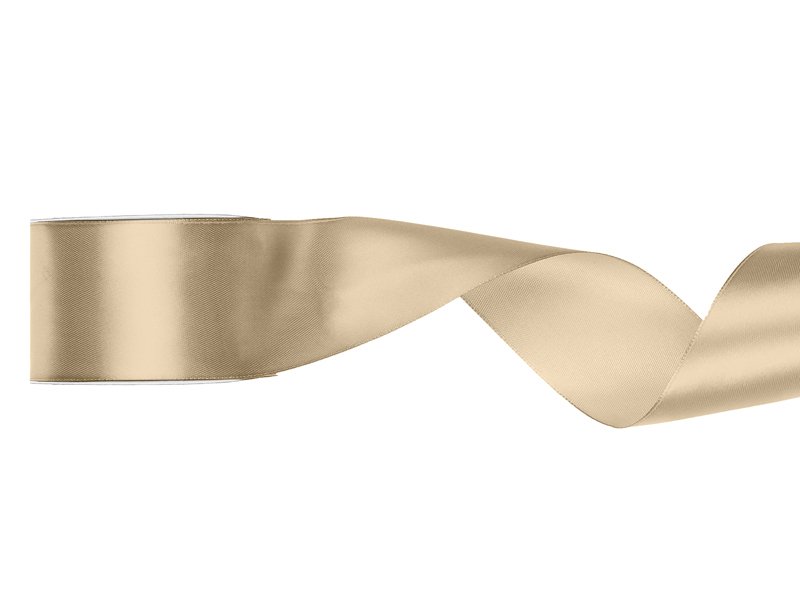 Satengbånd – Kaldt gull – (Bredde: 50 mm) – 25 meter