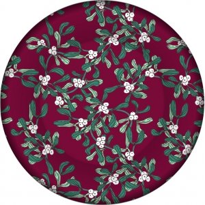 Papirtallerkener - Mistelteinrød - 23 cm - 8-pakning Papirtallerkener - Mistelteinrød - 23 cm - 8-pakning