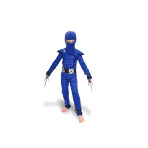 Ninja Blå - Kostyme - 116-128 cm (5-8 år) Ninja Blå - Kostyme - 116-128 cm (5-8 år)