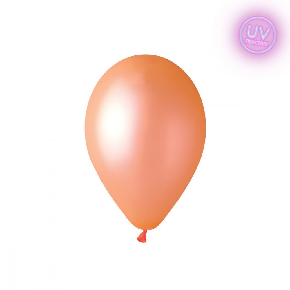 Lateksballonger – Neonoransje – UV-glød – 28 cm – 100-pakning – Pastell, Ensfargede ballonger, Ballonger