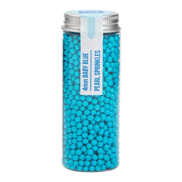Sukkerperler - Babyblå - 4 mm - PME - 74 g Sukkerperler - Babyblå - 4 mm - PME - 74 g