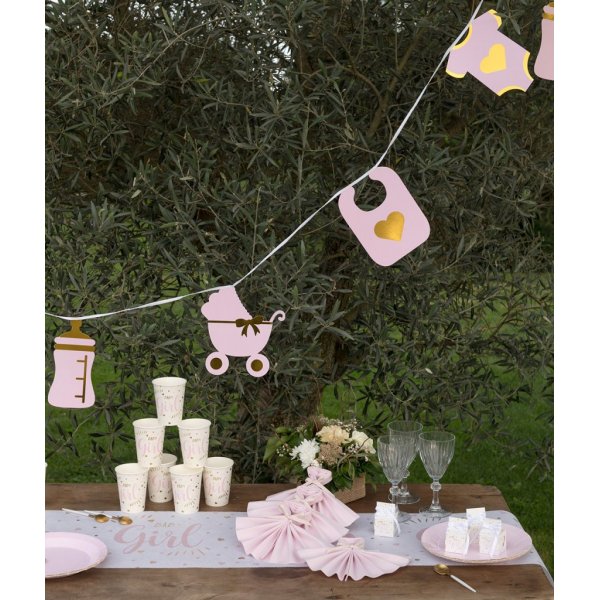 Girlander - Babymix - Rosa/Gull