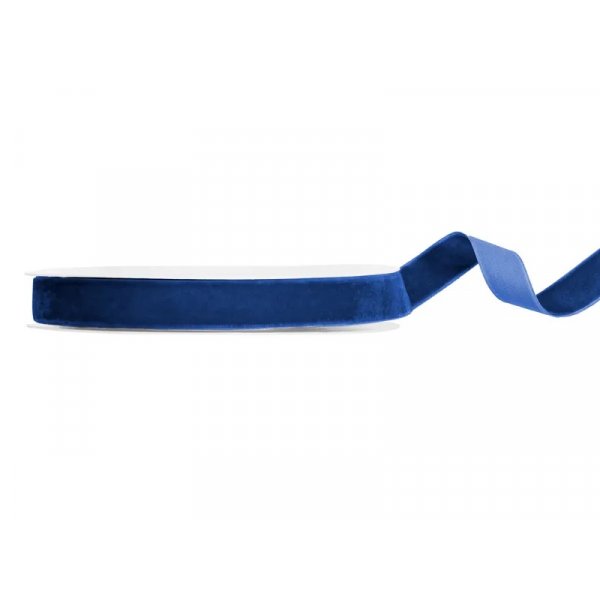 Velourb�nd - 10 m - Marinebl� - 15 mm