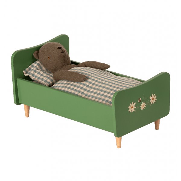 Maileg Seng - Støvet Grønn - Teddy Pappa Maileg Seng - Støvet Grønn - Teddy Pappa