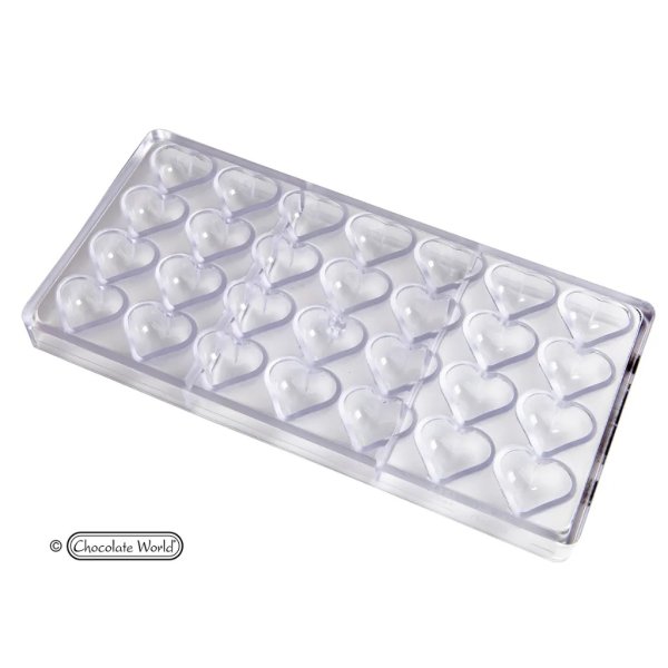 Pralinform - CW1526 Lite hjerte - 2,7 cm - Chocolate World Pralinform - CW1526 Lite hjerte - 2,7 cm - Chocolate World
