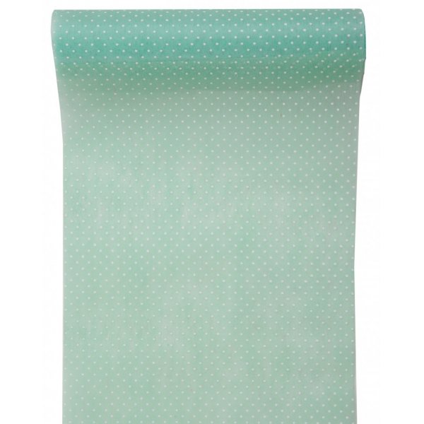 Bordl�per - Prikkete - Mintgr�nn