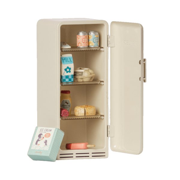 Miniatyrkjleskap - Maileg - Mini - Off-white