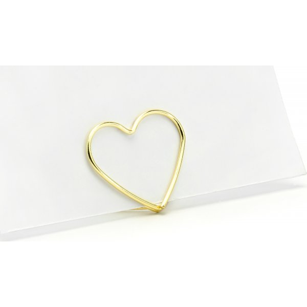 Kortholder - Hjerter - Gull - 10-pakning