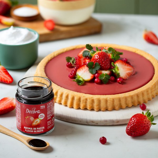 Smaksatt pasta - Jordbær - Decora - 100 g Smaksatt pasta - Jordbær - Decora - 100 g