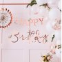 Backdrop  Happy Birthday  Floral - Happy Birthday - Floral