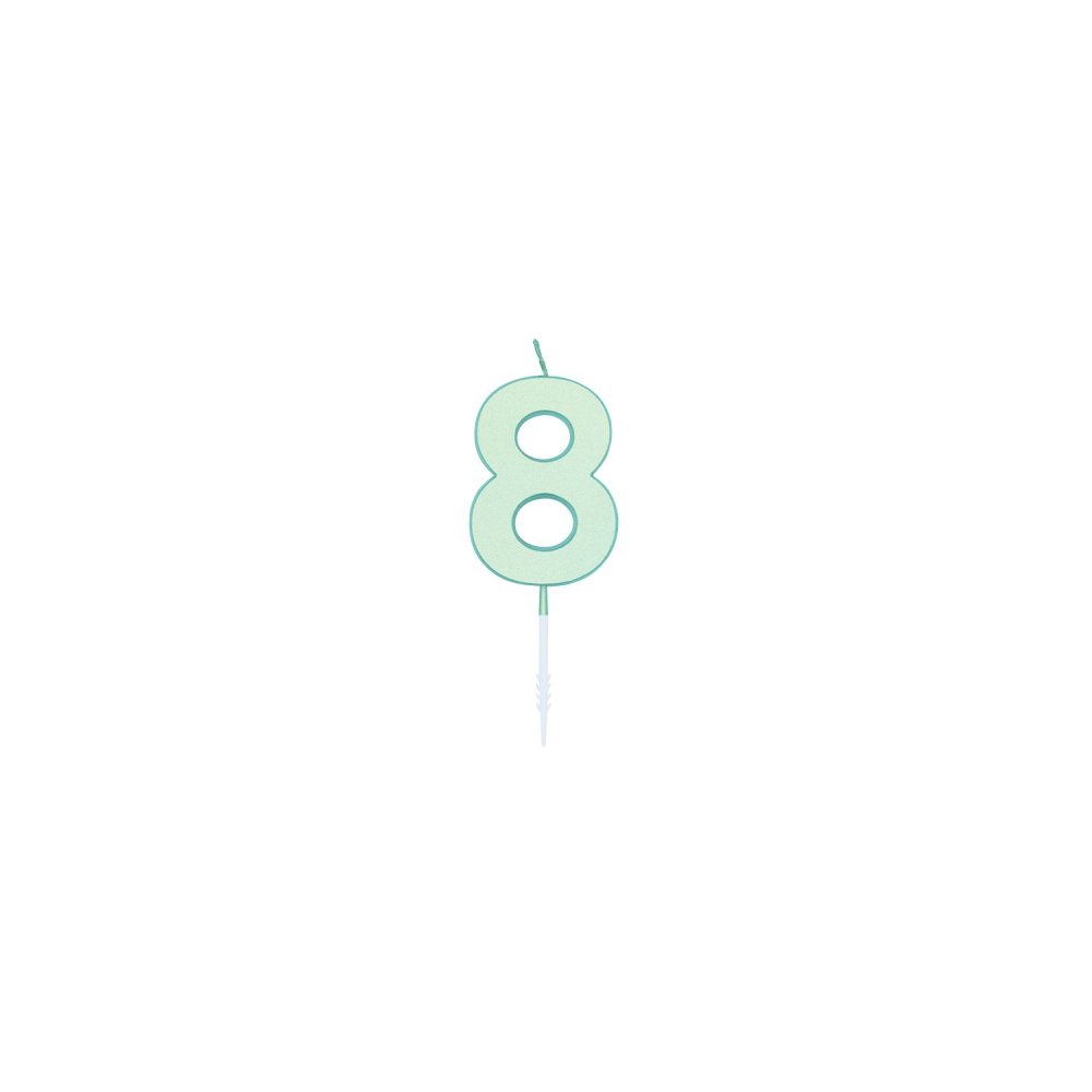 Kakelys – Pastell Mint – 4,5 cm – Kakelys, Kakepynt til fester