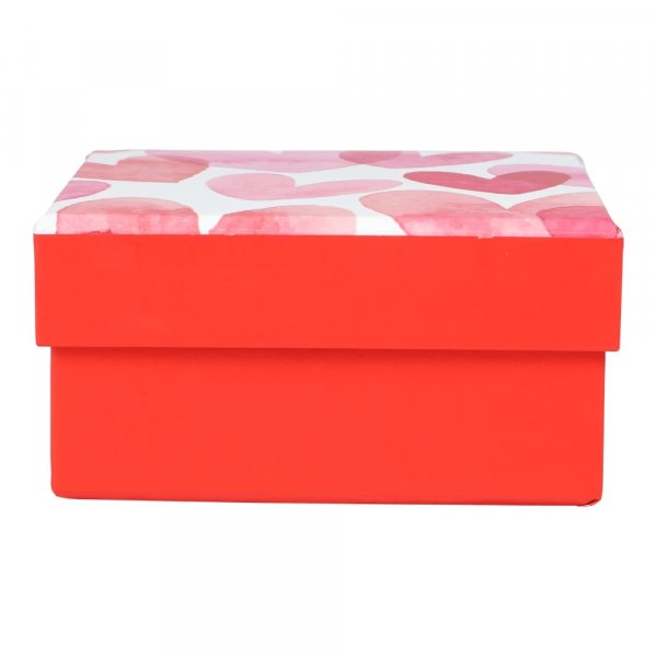 Gaveeske - Valentinsdag - Rosa/rød - 10x10 cm Gaveeske - Valentinsdag - Rosa/rød - 10x10 cm