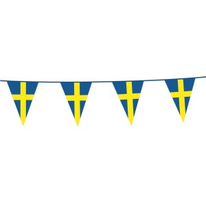Vimpelgirlander - Svensk flagg - 10 m Vimpelgirlander - Svensk flagg - 10 m