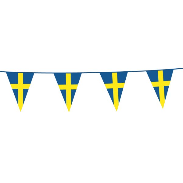 Vimpelgirlander - Svensk flagg - 10 m Vimpelgirlander - Svensk flagg - 10 m