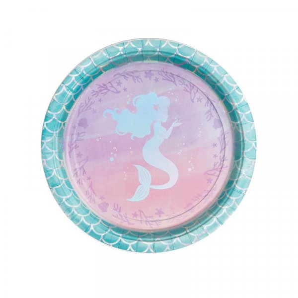 Papptallerkener - Mermaid Shine - 8-pakning Papptallerkener - Mermaid Shine - 8-pakning