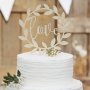 Cake Topper - Love - Rustic Country