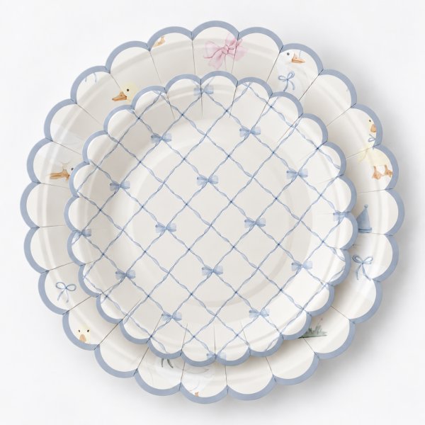 Papptallerkener - Bursdagsand - 17 cm - Lavendelblå - 8-pakning Papptallerkener - Bursdagsand - 17 cm - Lavendelblå - 8-pakning