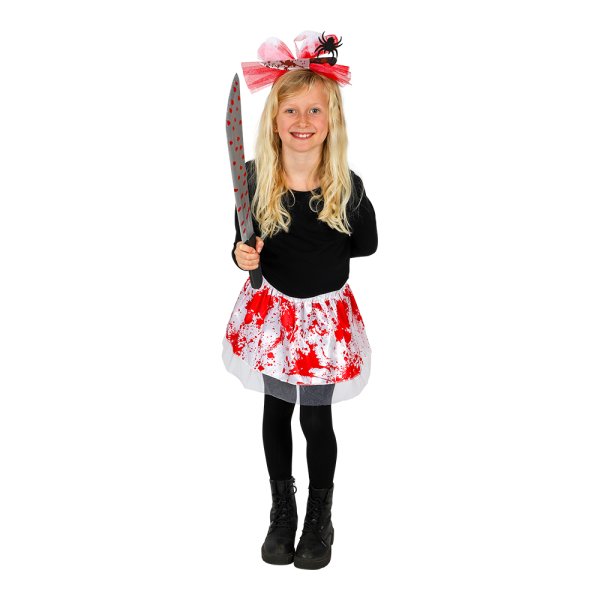 Blodig skjørt med knivdiadem - 134-140 cm Blodig skjørt med knivdiadem - 134-140 cm