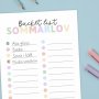 Bucket list - Sommarlov - Pastell