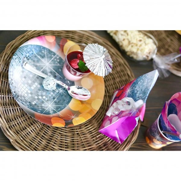 Papptallerkener - Disco - 8-pakning